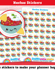 48 Cute Nachos Planner Stickers