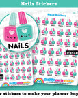 36 Cute Nails/Polish/Varnish/Manicure/Pedicure Planner Stickers