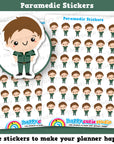 36 Cute HCS Boys Paramedic Planner Stickers