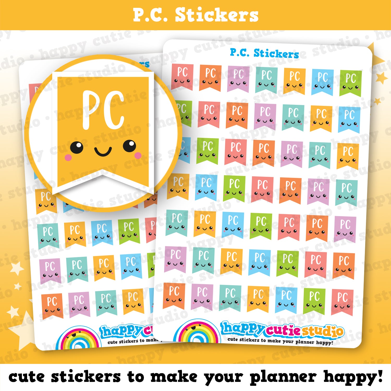 49 Cute P.C. Flags/Personal Independence Payment/Planner Stickers