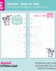 DIGITAL DOWNLOAD - 2026 Goals Personal Printable Planner Inserts - PDF
