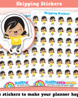 36 Cute Skipping Girl Planner Stickers