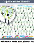 45 Cute Squash Racket/Sport Planner Stickers