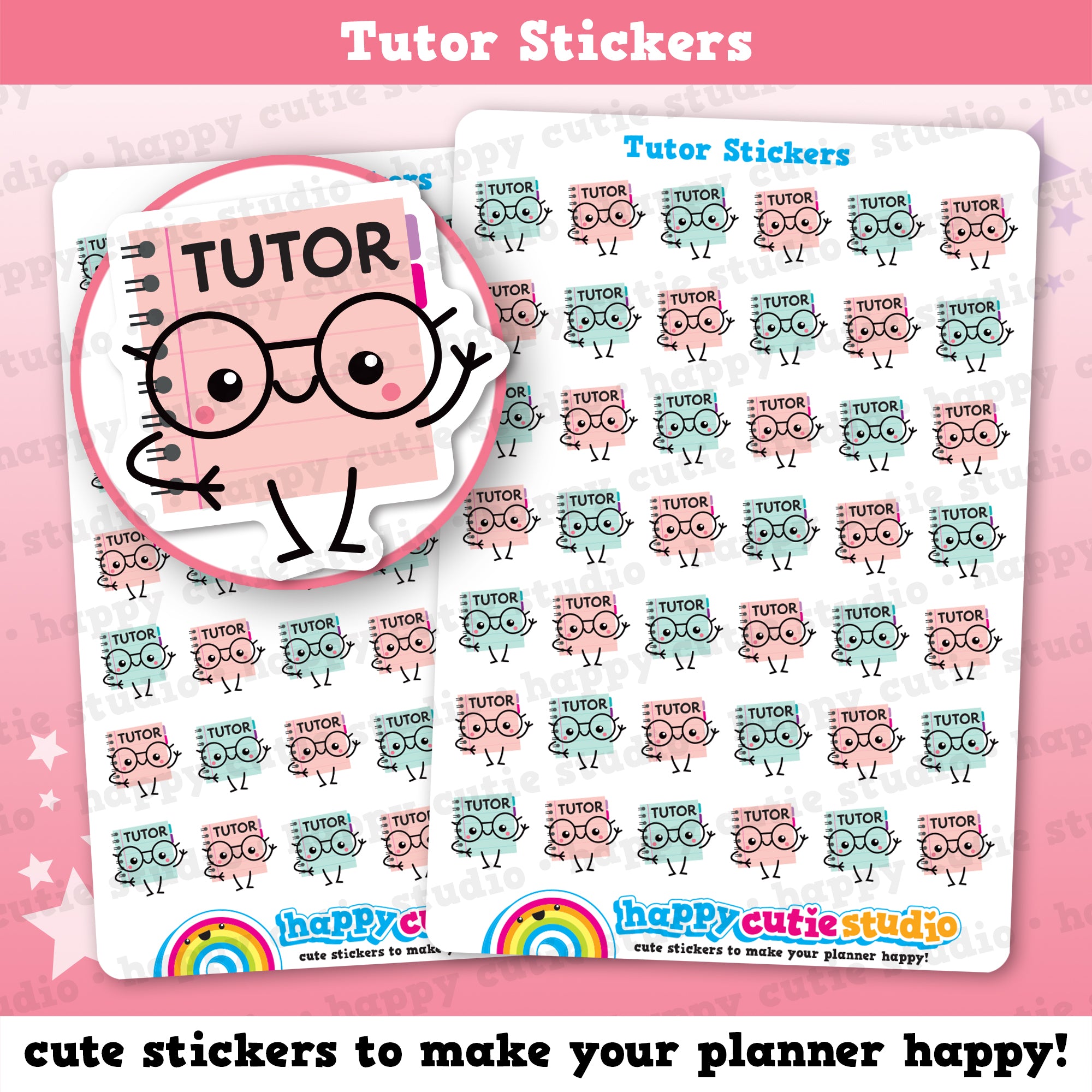 42 Cute Tutor Planner Stickers