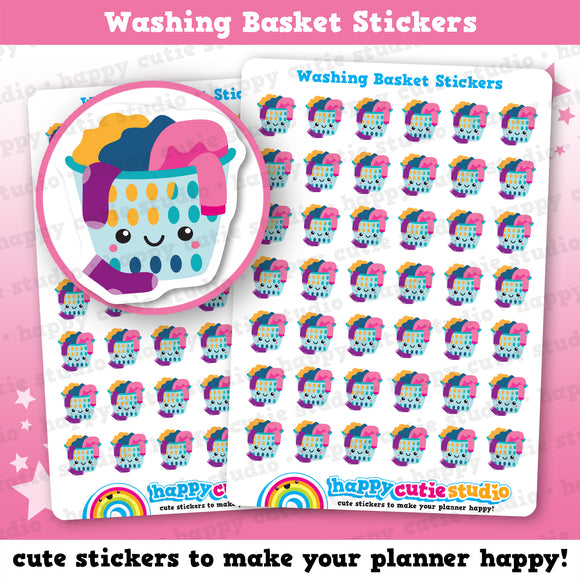 42 Cute Washing Basket/Laundry/Chores Planner Stickers