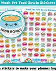 54 Cute Wash Pet Food Bowls Stickers