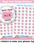 54 Cute Wash Your Hands Planner Stickers