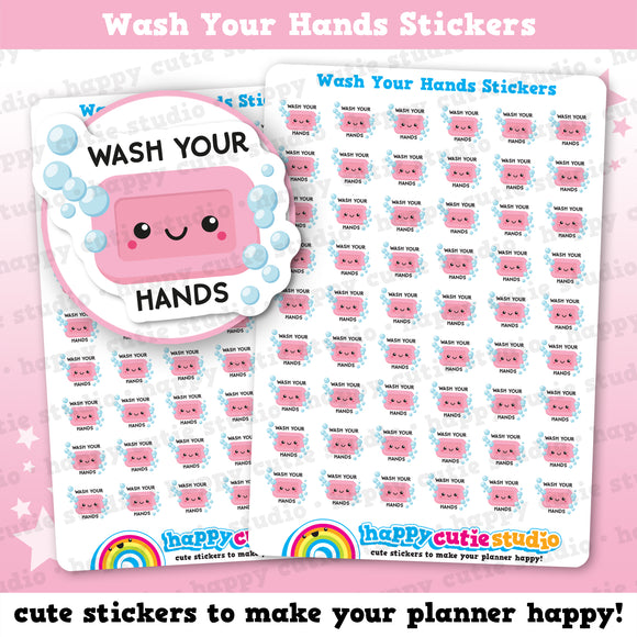 54 Cute Wash Your Hands Planner Stickers