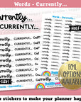 Currently... Words/Functional Planner Stickers