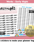 Early Night Words/Functional/Planner Stickers