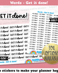 Get It Done! Words/Functional Planner Stickers