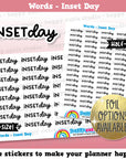 Inset Day Words/Functional Planner Stickers