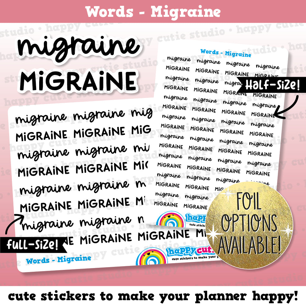 Migraine/Functional/Planner Stickers