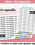 Non-negotiable Words/Functional/Planner Stickers
