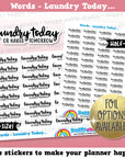 Laundry Today, Or Naked Tomorrow Words/Functional Planner Stickers