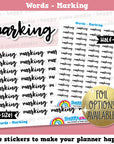 Marking Words/Functional Planner Stickers