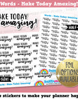 Make Today Amazing Words/Functional Planner Stickers