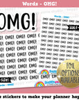 OMG Words/Functional Planner Stickers