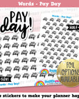 Pay Day Words/Functional Planner Stickers