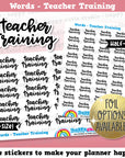 Teacher Training Words/Functional Planner Stickers