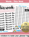 This Week Words/Functional Planner Stickers