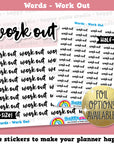 Work Out Words/Functional Planner Stickers