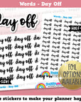 Day Off Words/Banners Planner Stickers