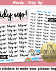 Tidy Up Words/Functional Planner Stickers