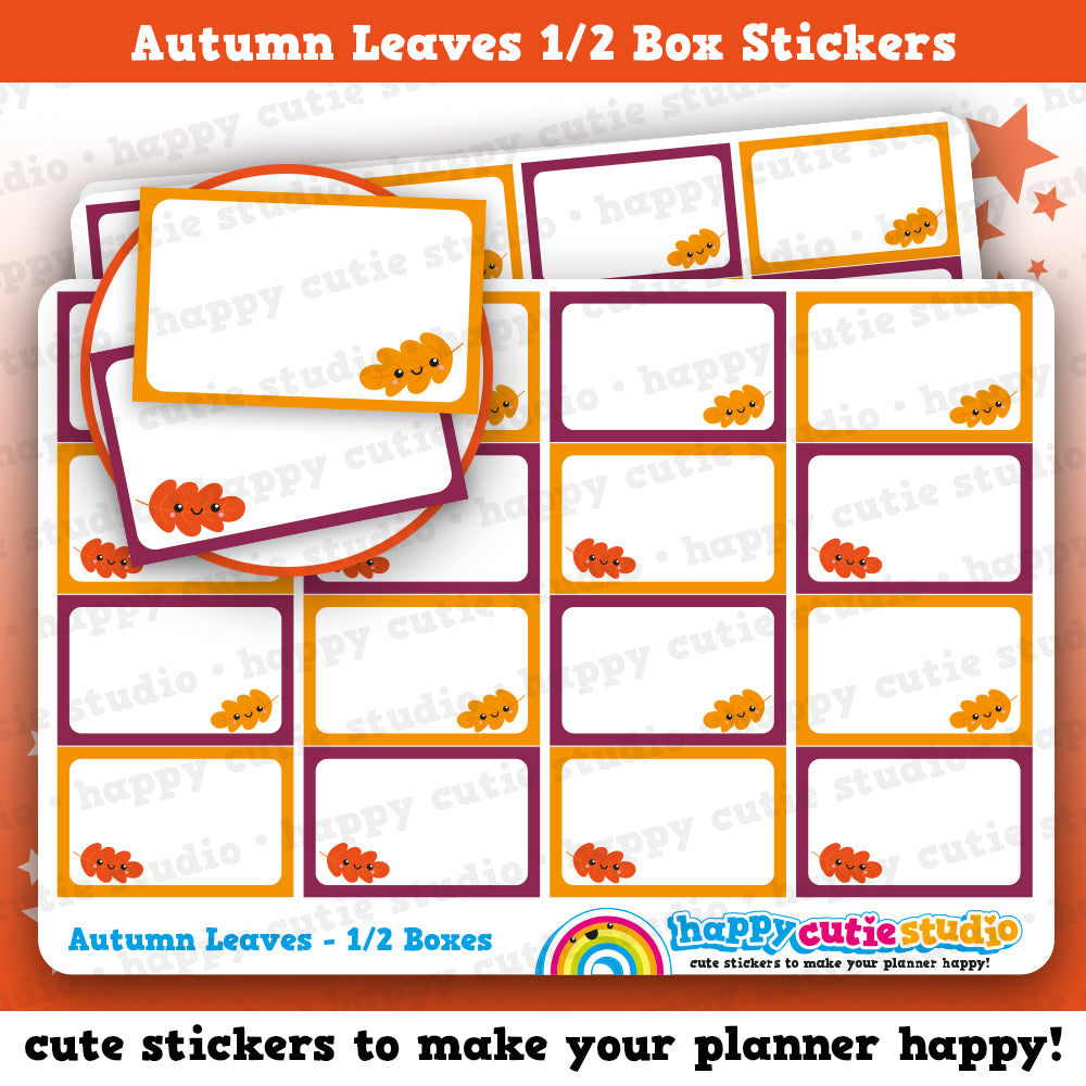 16 Cute Autumn Leaves Half Box/Functional/Practical Planner Stickers