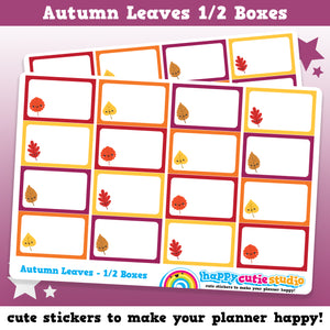 16 Cute Autumnal Leaves Half Box/Functional/Practical Planner Stickers