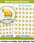 42 Cute Beer Garden/Pub Garden/Alcohol Planner Stickers