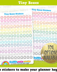 154 Cute Colourful Tiny Boxes/Functional/Practical Planner Stickers