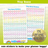 154 Cute Colourful Tiny Boxes/Functional/Practical Planner Stickers