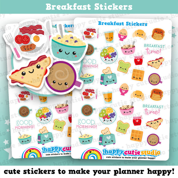 34 Cute Breakfast Planner Stickers
