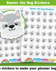 42 Cute Buster the Dog/Schnauzer Planner Stickers