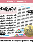 Celebrate Words/Functional/Foil Planner Stickers