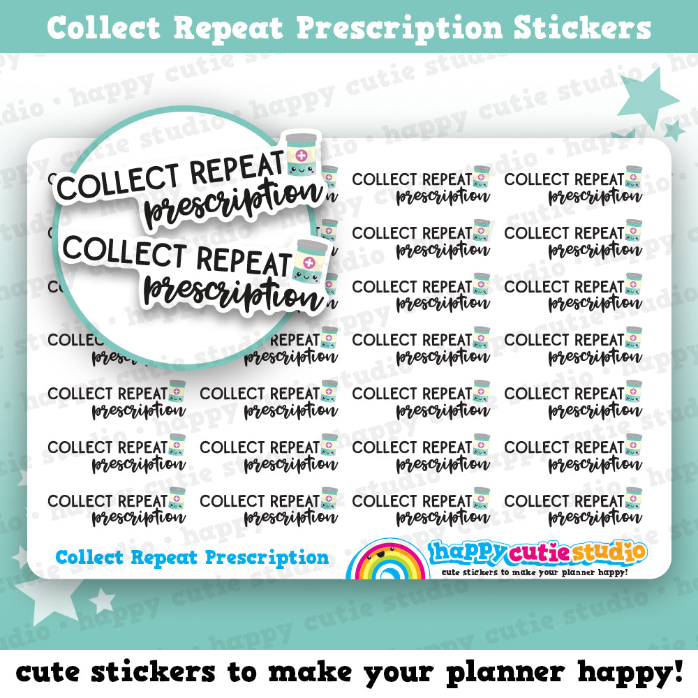 28 Cute Collect Prescription/Medicine/Pills/Reminder Planner Stickers