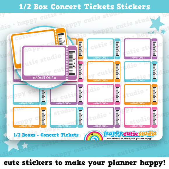 16 Cute Concert Ticket Planner Stickers