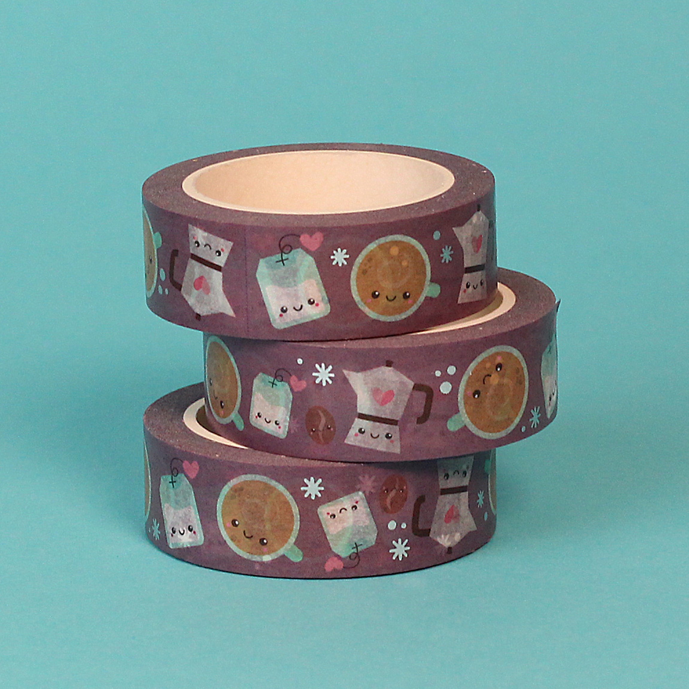 Silver Foil Pop the Kettle On Washi Tape
