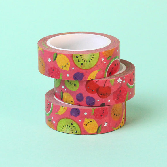 Silver Foil 'Cutie Fruitie' Washi Tape