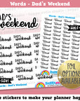Dad's Weekend Words/Functional/Foil Planner Stickers