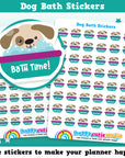 48 Cute Dog Bath/Groomers/Care Planner Stickers