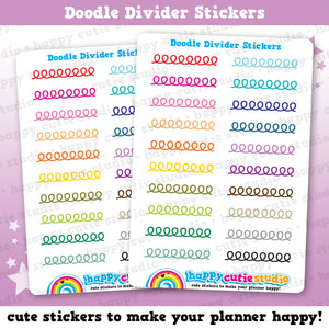 20 Cute Doodle Divider Functional/Practical Planner Stickers