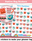 42 Cute Festive Mug Planner Stickers