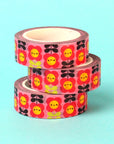 Gold Foil 'Happy Flowers' Washi Tape