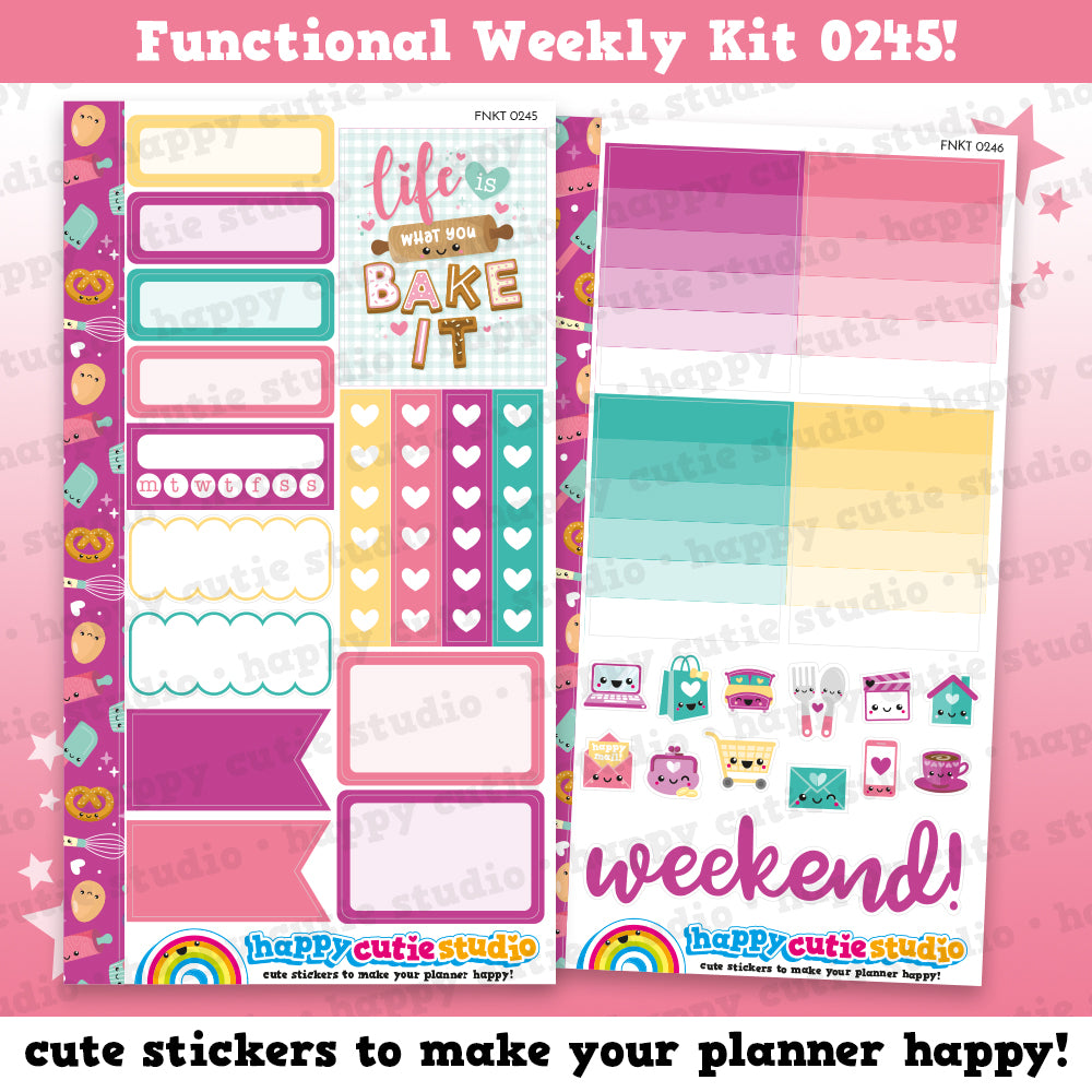 Functional Personal Size Weekly Kit 0245 Planner Stickers/Kawaii/Cute Stickers