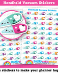 50 Cute Handheld Vacuum/Cleaning/Chores Planner Stickers