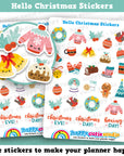 27 Cute Hello Christmas Planner Stickers