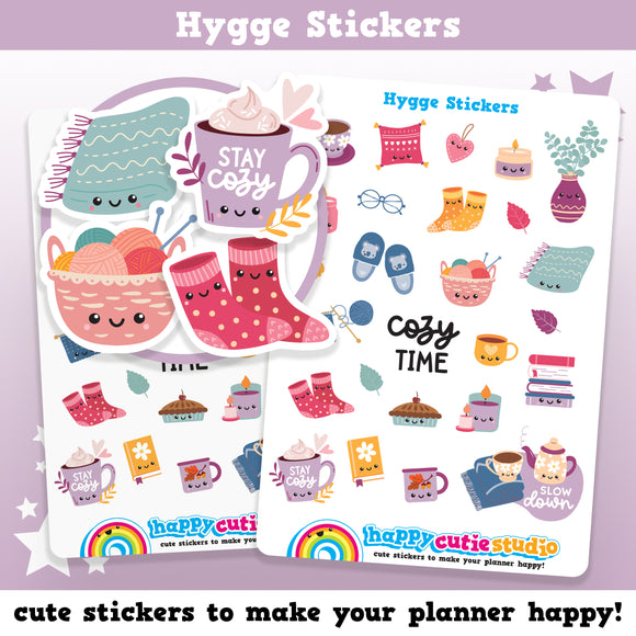25 Cute Hygge Planner Stickers