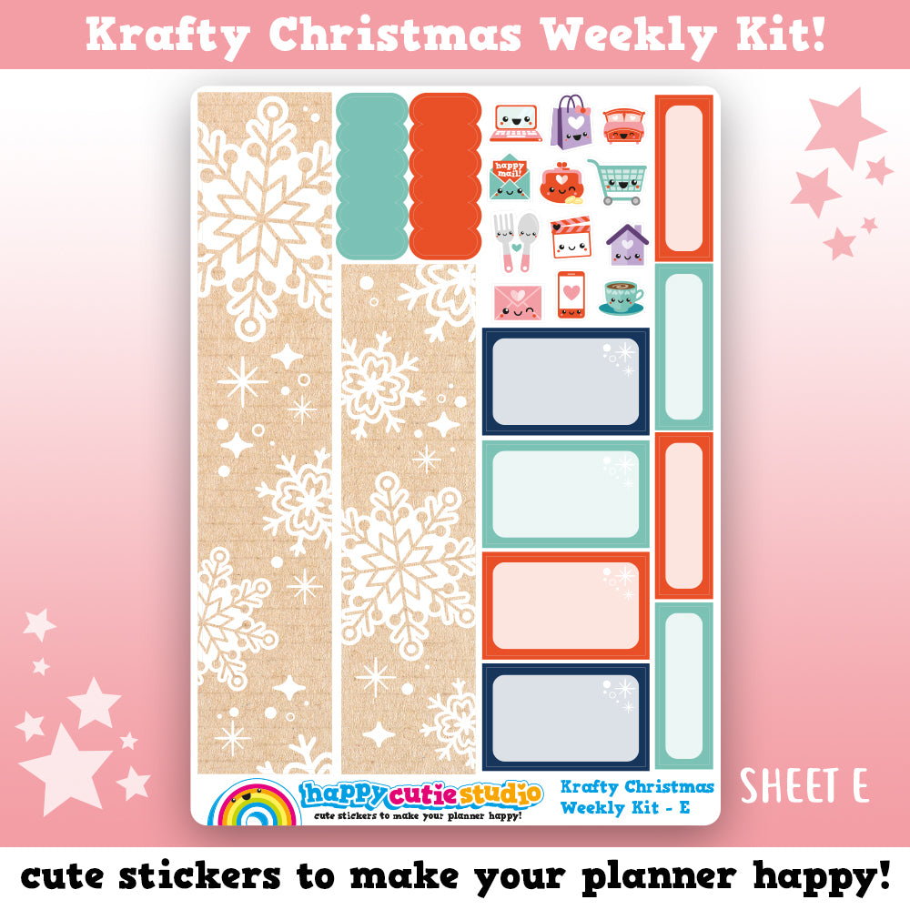 Krafty Christmas Weekly Kit Planner Stickers